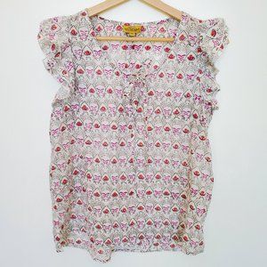 Roberta Roller Rabbit Floral Cotton Top Size XS